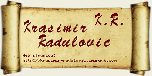 Krasimir Radulović vizit kartica
